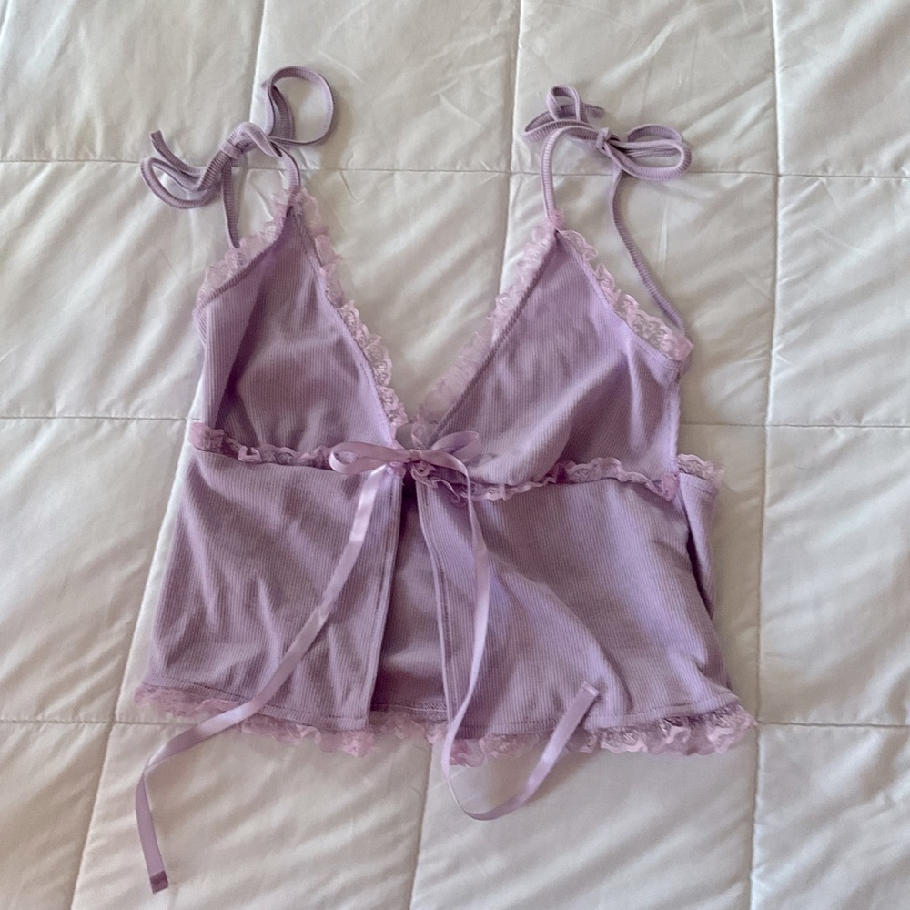 Purple tie top